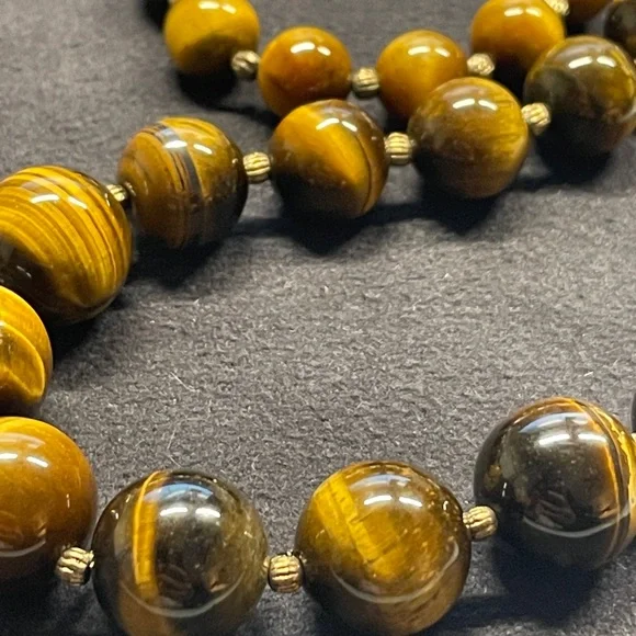 Tiger Eye Beaded 30" Necklace - Picture 6 of 9